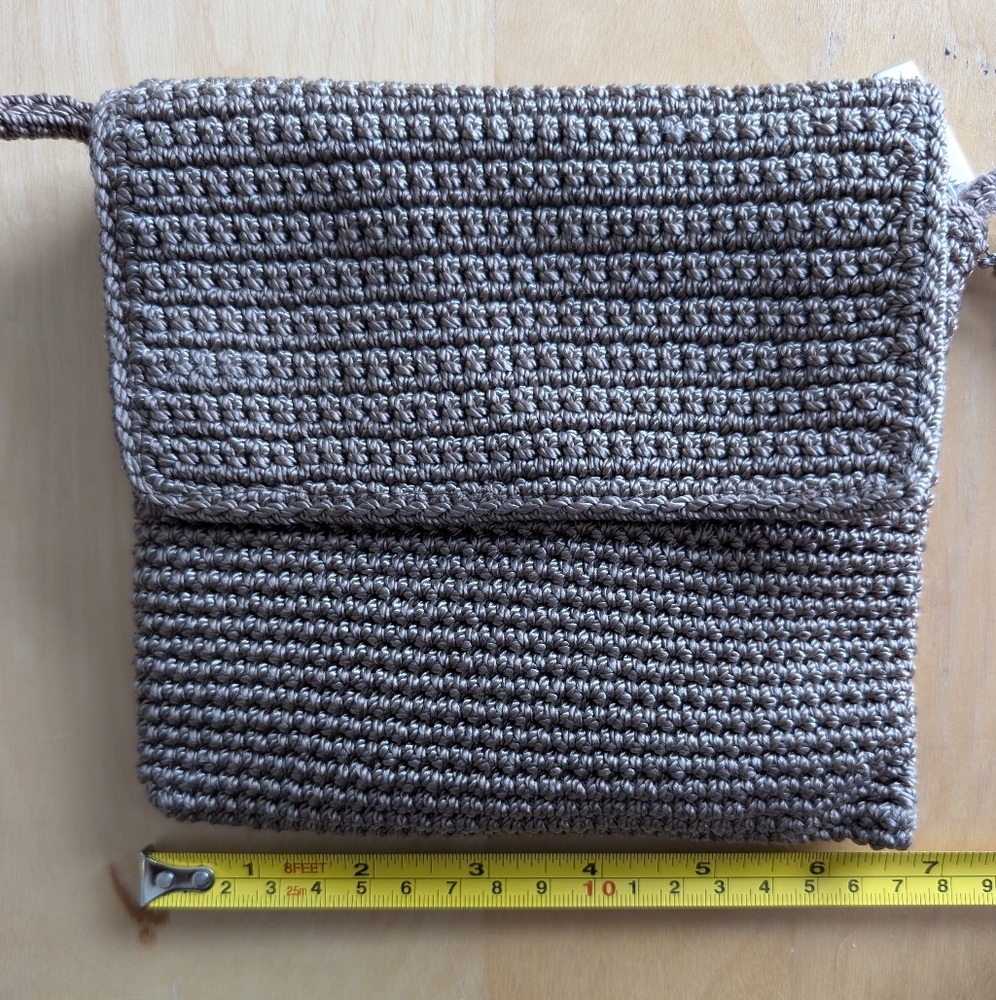 The Sak | Small Beige Crochet Crossbody Bag, with Front Flat - Picture 9 of 16